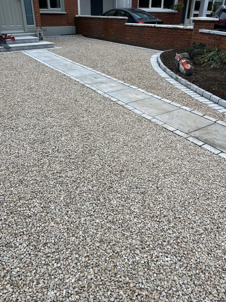 brown resin driveway