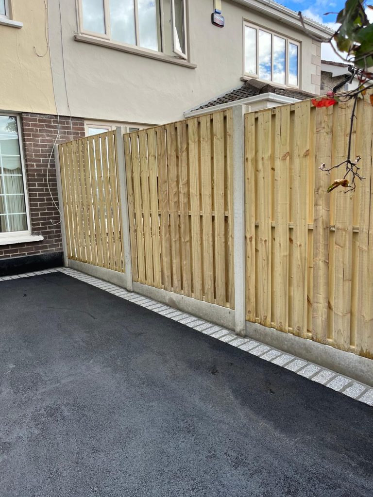 Timber fence installation